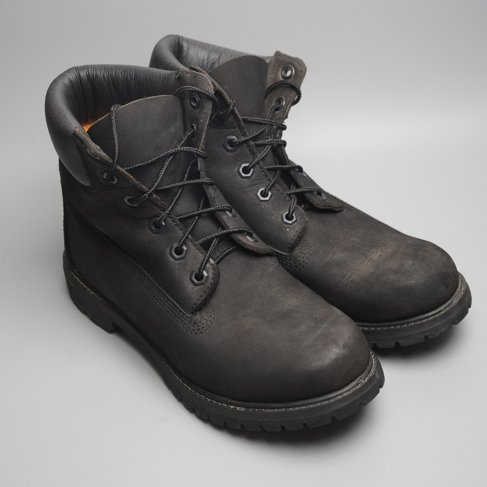 Timberland 6 Inch Premium Waterproof Boot Black Nubuck Leather 8658A Mens 8.5 M